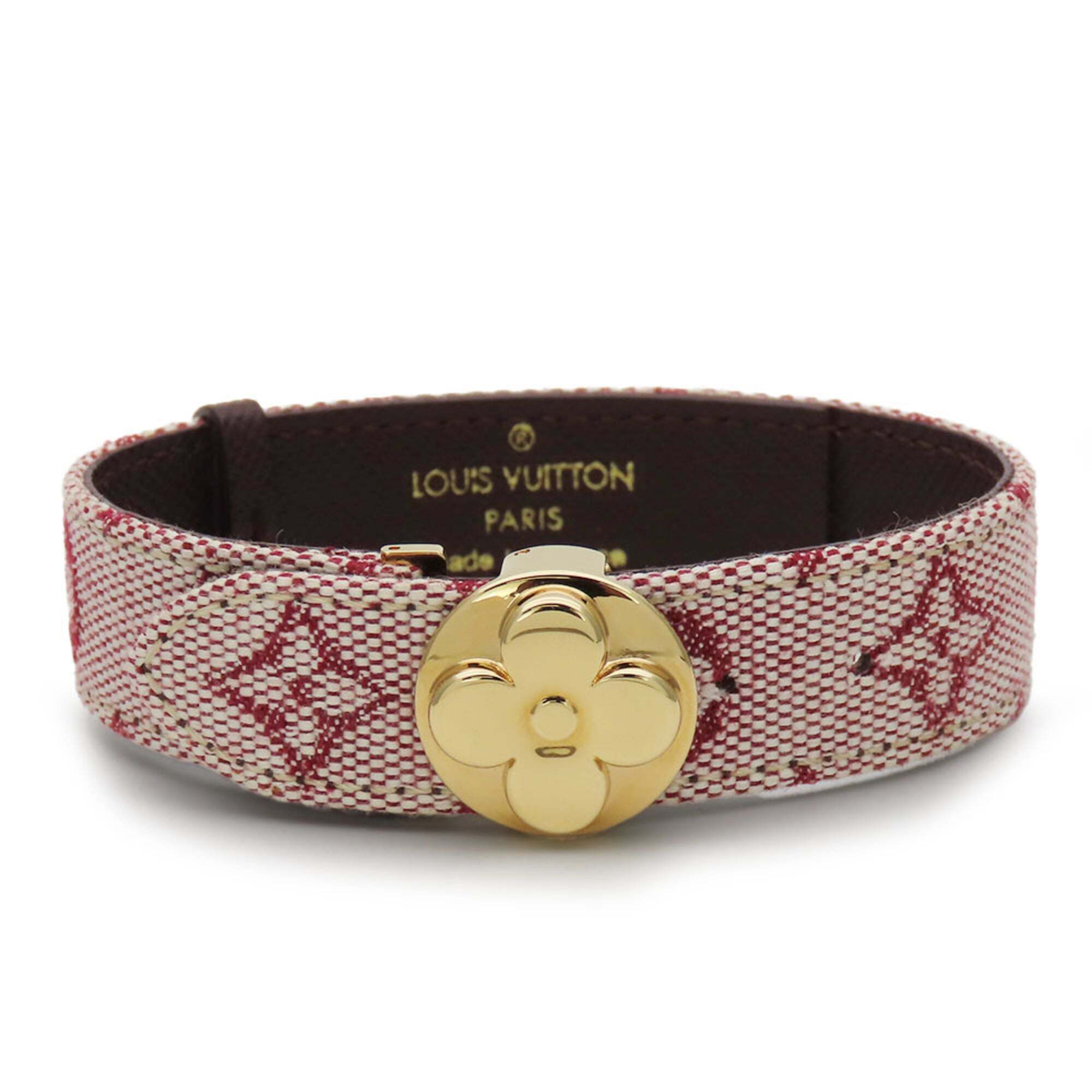 Louis Vuitton Bracelet Good Luck M64459 Monogram Mini Metal Pink Accessory Wo...